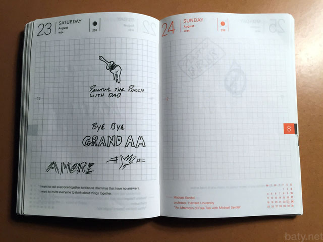 A typical page from my planner