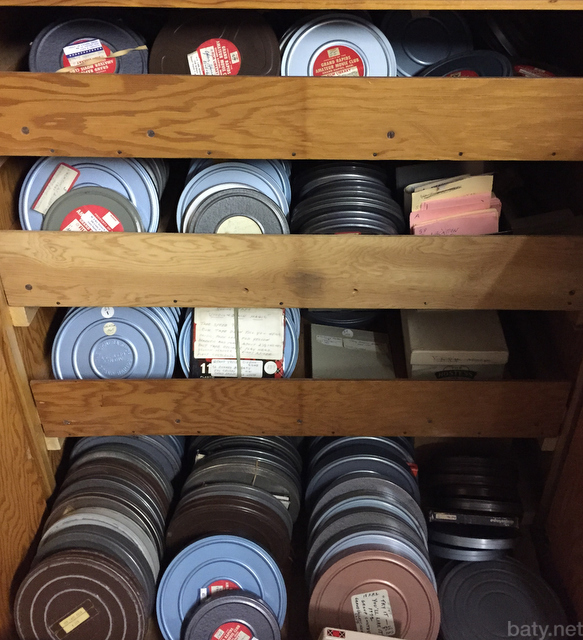 Cabinet containing most of the GRAMC films